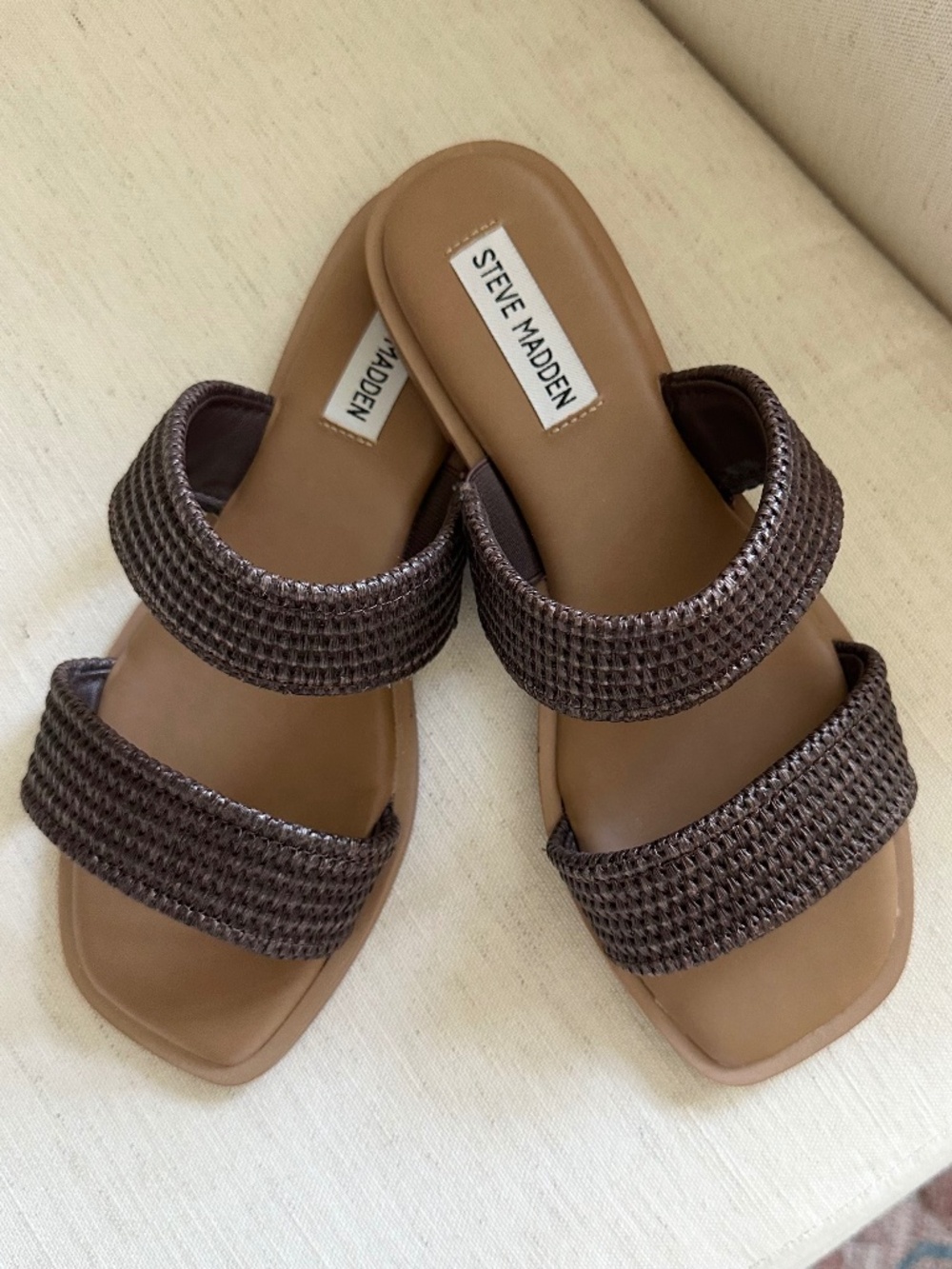 Steve Madden Woven Double Strap Sandals